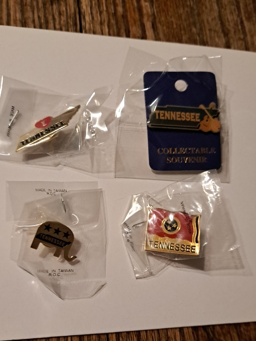 New Tennessee State Pin Lot Enamel Hat Lapel Pins Souvenir Set 4pc